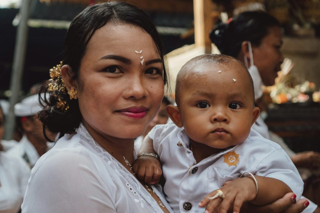 A temple ceremony in Bali.