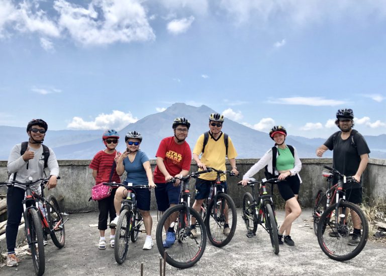 Downhill Cycling Tour Ubud with Volcano, Rice Terraces, And Jungle, Ubud, Bali