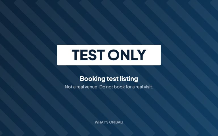 TEST ONLY: Partner Spa Booking Test, Kuta, Bali